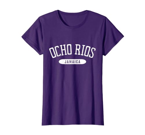 Ocho Rios Shirt College Style Ocho Rios Jamaica T-Shirt, Women, Purple, Medium