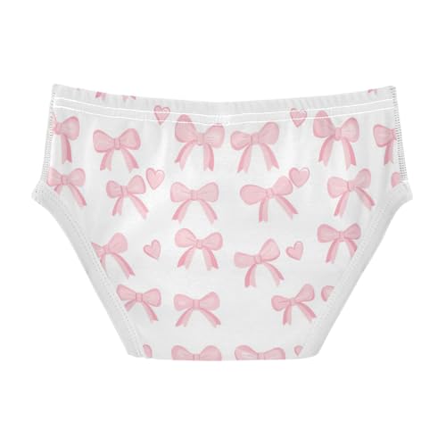 Wusikd Cute Pink Bows Boys' Underwear Cotton Heart Boys Briefs Soft Toddler Underwear 2T2