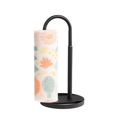 Portarrollos de cocina vertical de hierro y soporte de mesa para papel absorbente 2