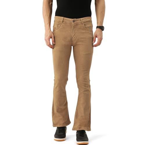Image of PARIS HAMILTON Men Bootcut Fit Stretchable Bellbottom Denim Jeans