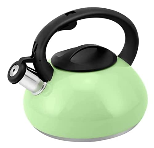 ティーケトルストベトップ2.5Lステンレススチールホイッスルケトルキッチンストーヴェトトップケトルキャンプケトル用ケトル(ピンク)の上に注ぐガスストーブ誘導クッカー