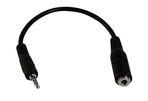 YCS Basics 6 Inch 2.5mm 4 Conductor Male to 3.5mm Female 4 Conductor Cable For TRRS Devices Only Will Not Work With 2.5mm TRS Home/Office Phones
