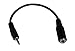 YCS Basics 6 Inch 2.5mm 4 Conductor Male to 3.5mm Female 4 Conductor Cable For TRRS Devices Only Will Not Work With 2.5mm TRS Home / Office Phones