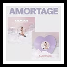 Expedited delivery JISOO AMORTAGE 1st Mini Album PINK + HEART - 2 Ver Set. + Card