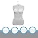SSWBasics Economy Plastic Hanging Mannequin Torso for Female Clothing Display, White Form with Hook, Ideal for Retail and Home Use