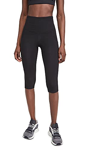 Yummie womens Talia Capri Cotton Stretch Shaping With Pockets Leggings, Black, Large US