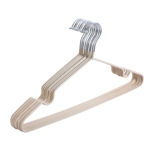 VALINK Lot de 10 cintres en métal pour vêtements avec encoches, cintres en fil métallique robuste et peu encombrant pour vêtements – 40 cm, taille adulte A