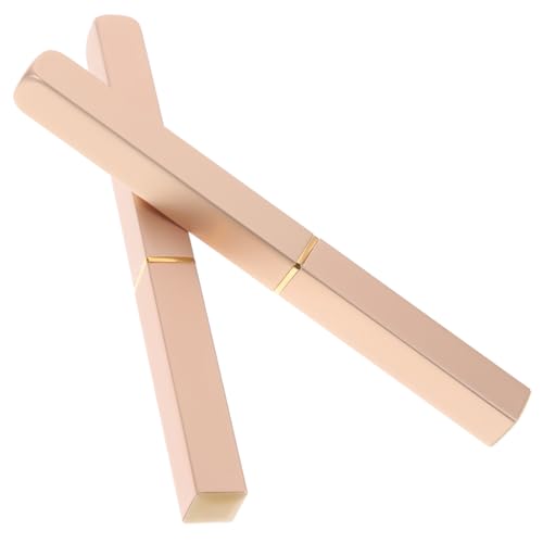 EPIGEIST 2Pcs Retractable Lip Brush Portable Telescopic Lipstick Applicator with Nylon Fiber Bristles for Professional Makeup and Daily Use Convenient Metal Tube Design