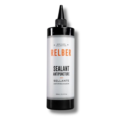 RELBER - Sellante Liquido Antipinchazos Bicicleta | Liquido Tubeless MTB - GRAVEL - CICLOCROSS - CARRETERA | Repara Pinchazos Bicicleta | Liquido Sellante Tubeless o Cámaras de Aire Bicicletas I 500ml