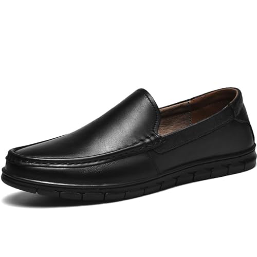 Men's Classic Business Leather Driving Loafers Fashion Comfortable Non-Slip Soft Casual Boat Shoes Formal Dress Shoes