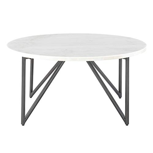Abbey Avenue Micaela Round Coffee Table, Black #TOP1