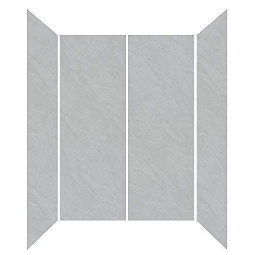 Mermaid Bath and Shower Walls Four Panel Shower Wall in 60" W x 32" D x