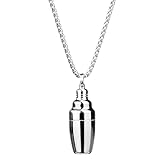 Smallest Cocktail Shaker Ever Necklace - Stainless Steel Pendant | Novelty Bar Accessory for Bartenders & Cocktail Lovers