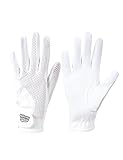 Harrison Howard Kids Horse Riding Gloves Comfortable Grip for Boys and Girls Horseback Riding Running or Cycling Lightweight Equestrian Gloves White Age 8-10 Years