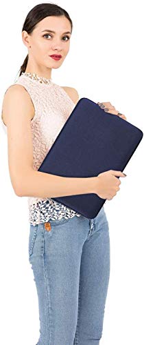 Image of MOSISO Laptop Case 13.3 inch, 13-13.3 inch Laptop Sleeve Bag Compatible with MacBook Air /Pro 13 /Pro 14 M5 M4 M3 M2 M1, HP Dell ASUS Lenovo, Neoprene Computer Sleeve Bag with Small Case, Navy Blue