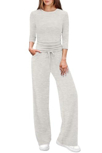 WIHOLL Business Casual Outfits for Women 2 Piece Sets Summer