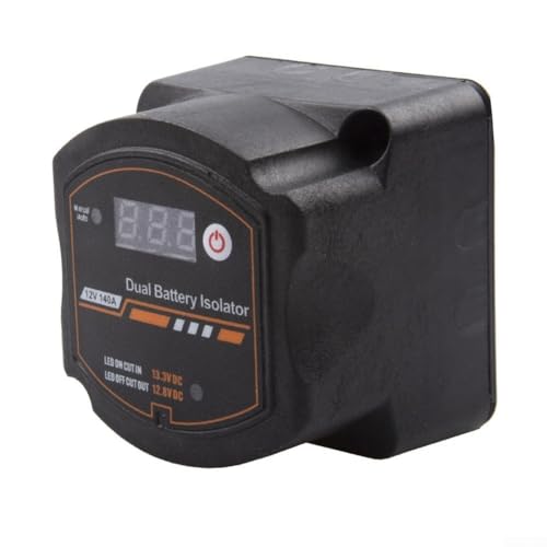 Besttoolifes 12V 140A Dual Battery Isolator Kit Con Display a LED Controllo Manuale Automatico VSR Separatore Batteria Per RV ATV UTV Barca Marine Camper Installazione