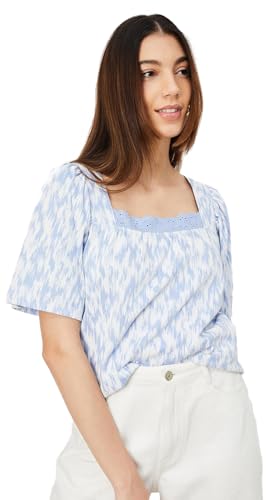 Image of Max Plus Size Women Printed Puffed Sleeve Top