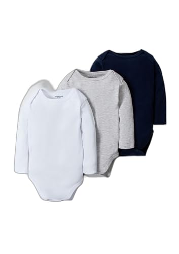 Kit Com 3 Bodies Bebê Unissex Em Ribana - Branco 09-12M