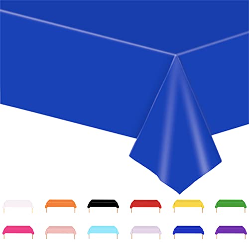 POPOYU Nappe de fête imperméable avec motif Union Jack Bleu roi 137 x 284 cm