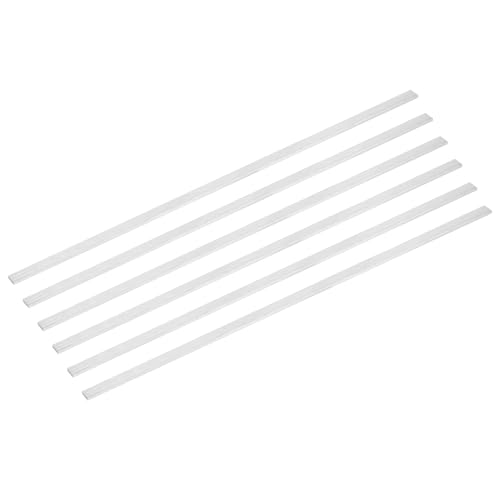 Image of MECCANIXITY 6 Pcs Square Aluminum Flat Bar, 1 /8 inch (4mm) Thick x 3 /8 inch (10mm) Width x 16 inch (406.4mm) Long 6061 Aluminum Flat Plate Solid New Mill Stock Silver for Industrial Building