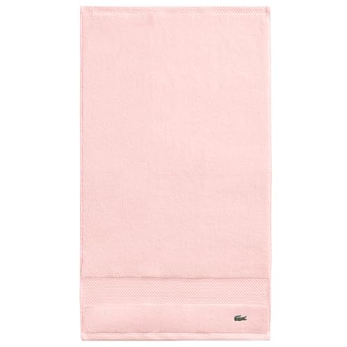 Lacoste Heritage Supima - Toalla de Mano de algodón, Rosa Claro, 16 x 30 Pulgadas