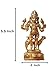 Gangesindia Lord Bhairav Brass Statue 680, Traditional Brass Religious Statue, Gold Tone, Hindu Deity Sculpture with Vahana (Lord Bhairava Idol)