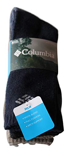 Columbia Men's 4-pack Wool-Blend Crew Socks (NAVY CREAM BROWN)