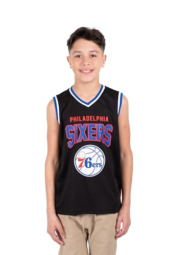 Image of Ultra Game Youth NBA Official Tank Top Mesh Sleeveless Muscle T-Shirt - Black