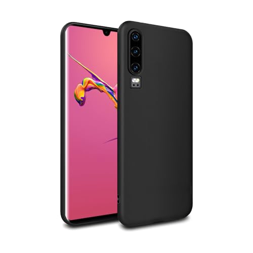 GiiKa für Huawei P30 Hülle Silikon Ultra Dünne Handyhülle für P30 Case Kratzfeste Soft TPU Stoßfeste Ganzkörper Telefonhülle Kompatible mit P30 Huawei Schutzhülle Schwarz