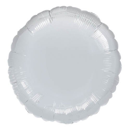 Creative Balloons Mfg. Inc. Kaleidoscope Silver Round Foil Mylar Balloon, 18