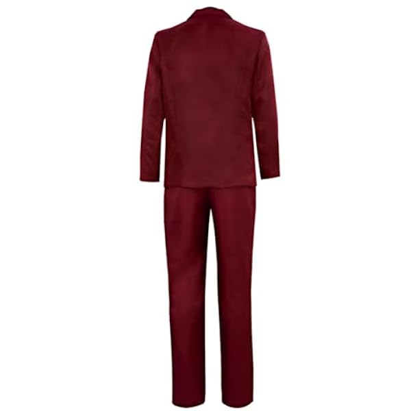 Jiumaocleu Anime Sanji Cosplay kostuum met gele pruik, rode outfit pak uniform top broek complete set Halloween party carnaval verkleedpak voor fans