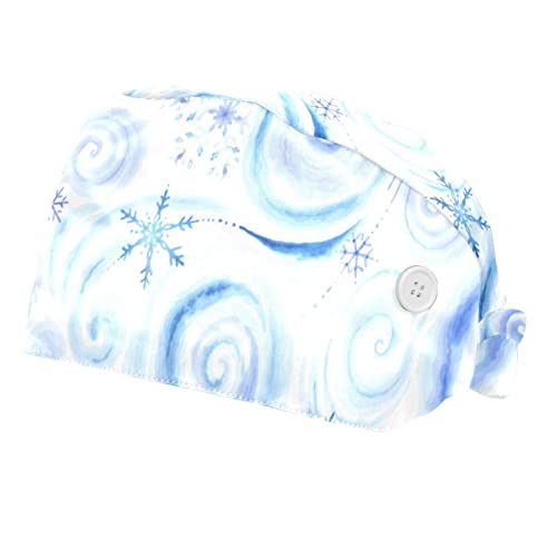 Casquette pour hommes et femmes couvre-chef de cuisine et service motif cercles de flocons