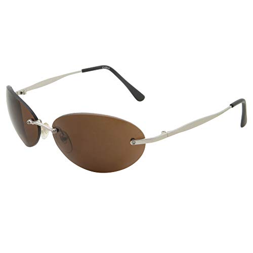 Men's Rimless Sunglasses | Matrix Morpheus NEO Type Costume Black Round Oval3