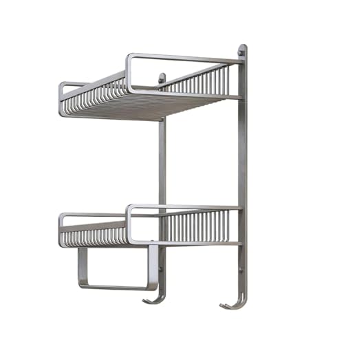 Toallero estante de aluminio para organizar baños pequeños y salones modernos 2