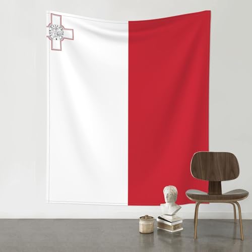 Tapisserie drapeau de Malte tenture murale imprimée pour décoration chambre
