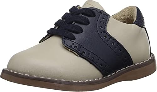 Footmates Boy's Connor 2 (Toddler/Little Kid) Ecru/Royal Oxford 7 Toddler M/W #TOP21