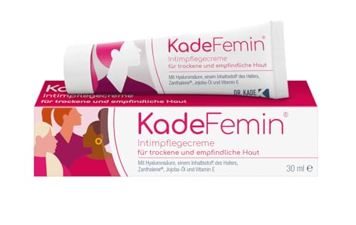 KadeFemin Intimpflegecreme: Die beruhigende Intimhygiene für Frauen mit feuchtigkeitsspendender Hyaluronsäure, 30 ml