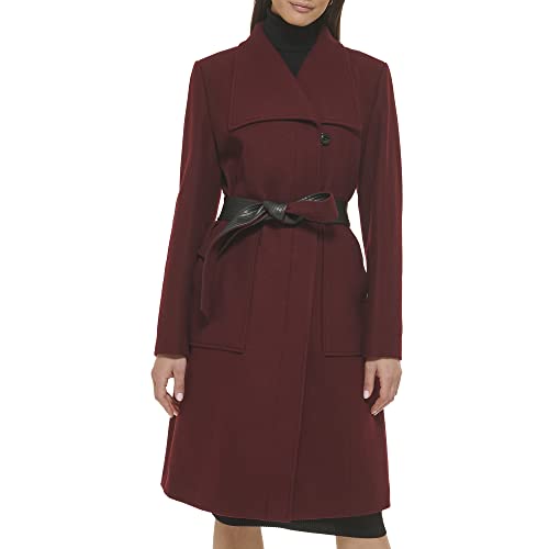 Cole Haan Belted Coat Wool With Cuff Details