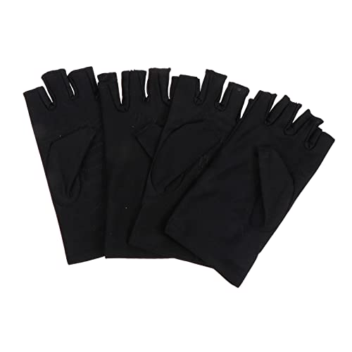 FOMIYES 2Pairs Lightweight Half Finger Gloves for Outdoor Activities Breathable Spandex Riding Gloves Sweat Design for Cycling Driving Hiking and Climbing