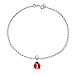 Produktbild Bling Jewelry Rote Marienkäfer Garten Baumeln Charme Fußkettchen Link Knöchel Armband Für Frauen 925 Sterling Silber 9 Bis 10 Zoll Extender