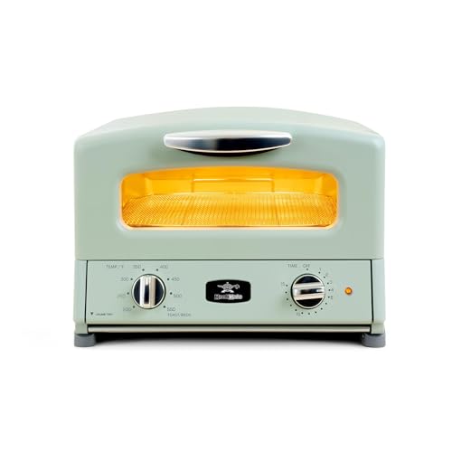 HeatMate Graphite Heating Technology Pop-Up Toaster w/7 Heat Settings, 3 Toasting Functions & Unique Bagel Mode, Olive Green