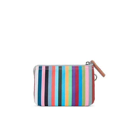 Monedero ROKA London Carnaby S multi stripe en lienzo ecológico y resistente 3
