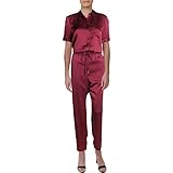  Lauren by Ralph Lauren  Varis Satin Kurze Hose Sleeves Overall  Rich Cranberry  8