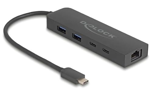 Delock 64110 Hub Di Interfaccia Usb 3.2 Gen 2 (3.1 Gen 2) Type-C 10000 Mbit/S Nero