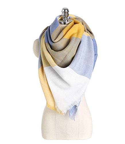WorldCare® ZEBERY 140 * 140 Patchwork Scarf Warm Shawl Cotton Decorative Warm Scarf Woman Autumn Winter Shawl style D Size One Size198393 | Pack of 1