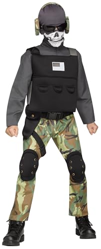 Fun World Skull Soldier Child Costume, Large 12-14
