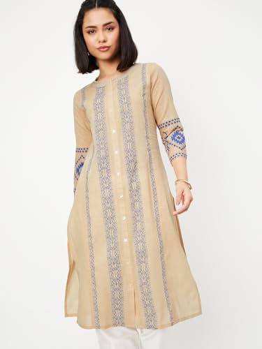 Image of Max Women's Cotton Regular Fit Casual Kurta
