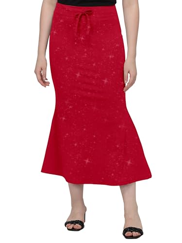Image of Mehrang Stretchable Shimmer Saree Shapewear Petticoat for Women, Skirts for Women,Shape Wear Dress for Saree