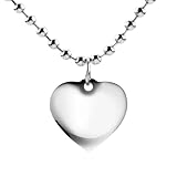 collar para mujer，Collar 3D 520 Heart para Mujeres Girlfriend Hear Lovers Cadenas de Cuentas Accesorios